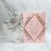 Foil Printing Pink Card with Vellum Paper Envelope Customized Content